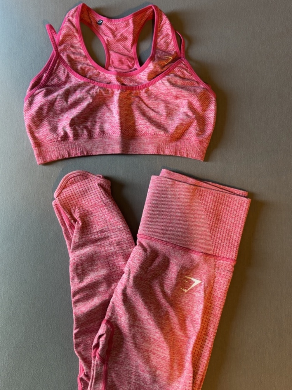 Gymshark Pink Seamless Racerback Sports Bra & Leggings Set